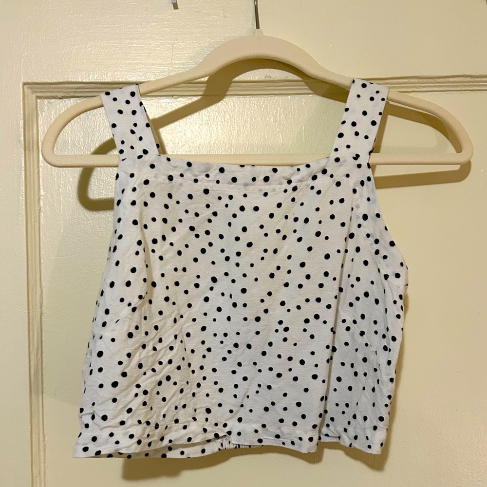 Polka dot crop tank